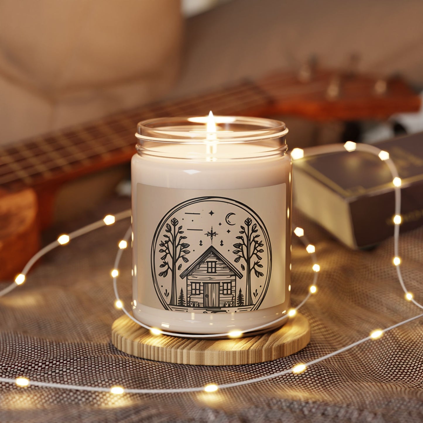 Cozy Cabin Scented Candle, Aromatic Home Decor, Relaxation Gift, Scents for Fall, Rustic Bedroom Accents, Eco-Friendly Candle