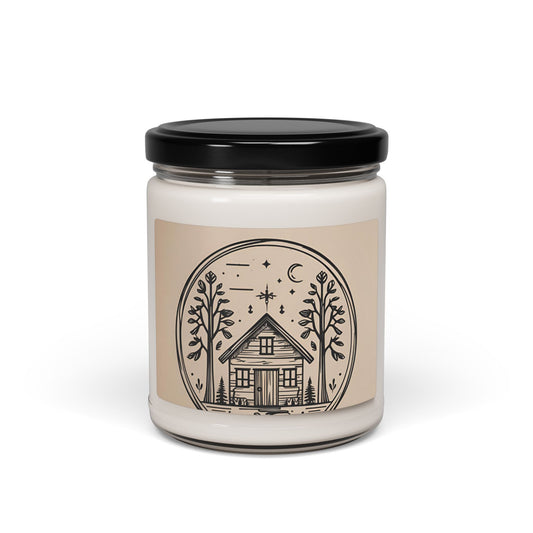 Cozy Cabin Scented Candle, Aromatic Home Decor, Relaxation Gift, Scents for Fall, Rustic Bedroom Accents, Eco-Friendly Candle